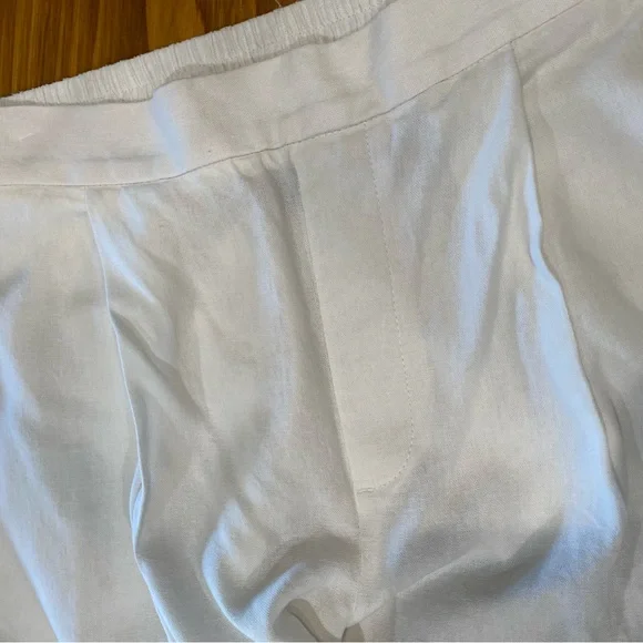 Banana Republic White Ankle Cropped Pants Wide-Leg Design - Picture 12 of 12